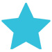 an icon of a blue five-sided star